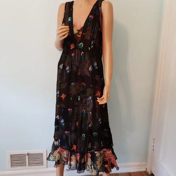 NWT Anthropologie Floreat two pieces Embroidered Dress. Size 8. - Picture 16 of 16